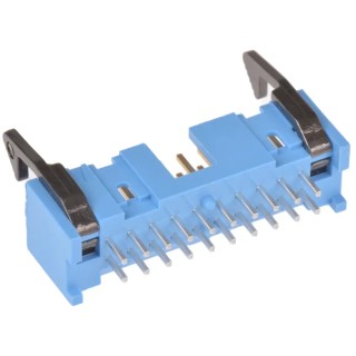 TE Connectivity AMP-LATCH Series Straight Through Hole PCB Header, 20 Contacts, 2.54 mm Pitch, 2 Row, Shrouded 2-1761608-7