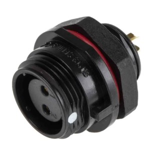 RS PRO Circular Connector, 2 Contacts, Front Mount, Miniature Socket Female, IP68 Rated, Threaded, 250V 13A 144-0611