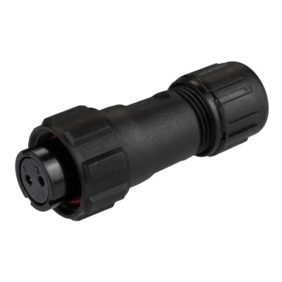 RS PRO Miniature Circular Connector 2 Contacts Cable Mount Plug Female 250V 13A Threaded IP68 144-0619