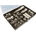 Jubilee 143 Piece Stainless Steel P-Clip Kit Zinc Plated 9.5 mm to 40 mm HCP143SS316