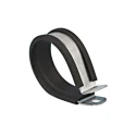 Jubilee 9 mm ID Black Rubber Coated Stainless Steel P-Clip JPC009SS