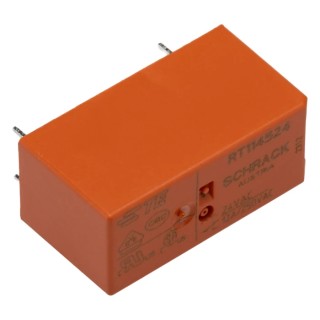 TE Connectivity RT Series PCB Power Relay, 24V AC Coil, 12A Switching Current, SPDT RT114524