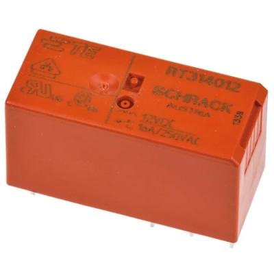 TE Connectivity PCB Power Relay 12V dc Coil 16A Switching Current SPDT RT314012 9-1393239-5