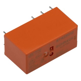 TE Connectivity PCB Power Relay 12V dc Coil 8A Switching Current DPDT RT425012