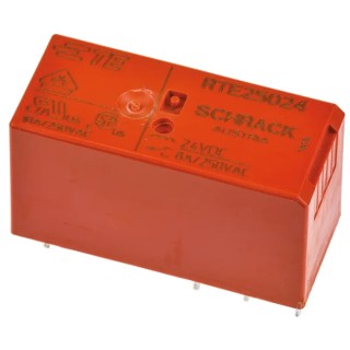 TE Connectivity PCB Power Relay 24V dc Coil 8A Switching Current DPDT RTE25024