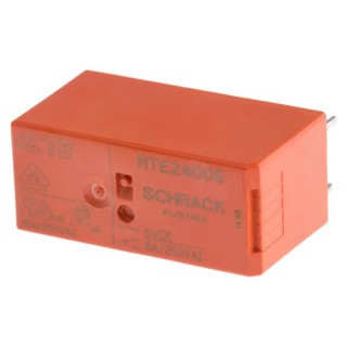 TE Connectivity PCB Power Relay 6V DC Coil 8A Switching Current DPDT RTE24006