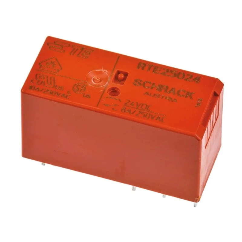 TE Connectivity PCB Power Relay 24V dc Coil 8A Switching Current DPDT RTE25024