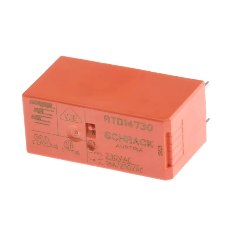 TE Connectivity PCB Power Relay 230V AC Coil 16A Switching Current SPDT RTD14730
