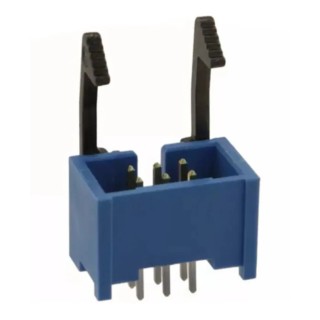 TE Connectivity AMP-LATCH Series Straight Through Hole PCB Header 6 Contact, 2.54 mm Pitch, 2 Row, Shrouded 2-1761606-1