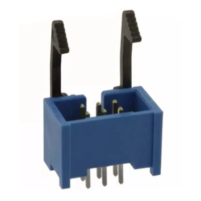 TE Connectivity AMP-LATCH Series Straight Through Hole PCB Header 6 Contact, 2.54 mm Pitch, 2 Row, Shrouded 2-1761606-1