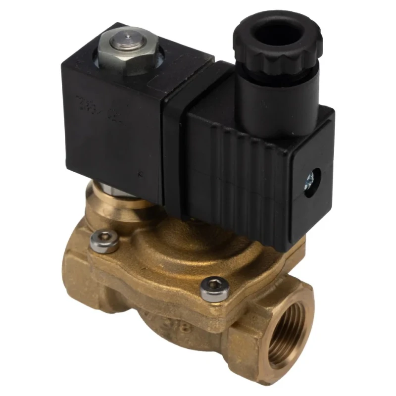 RS PRO Solenoid Valve, 2 Port, Normally Closed, Brass Body, G3/8 BSP, 24V DC, 15 bar Pressure, Flow Factor Kv 1.7 144-0794