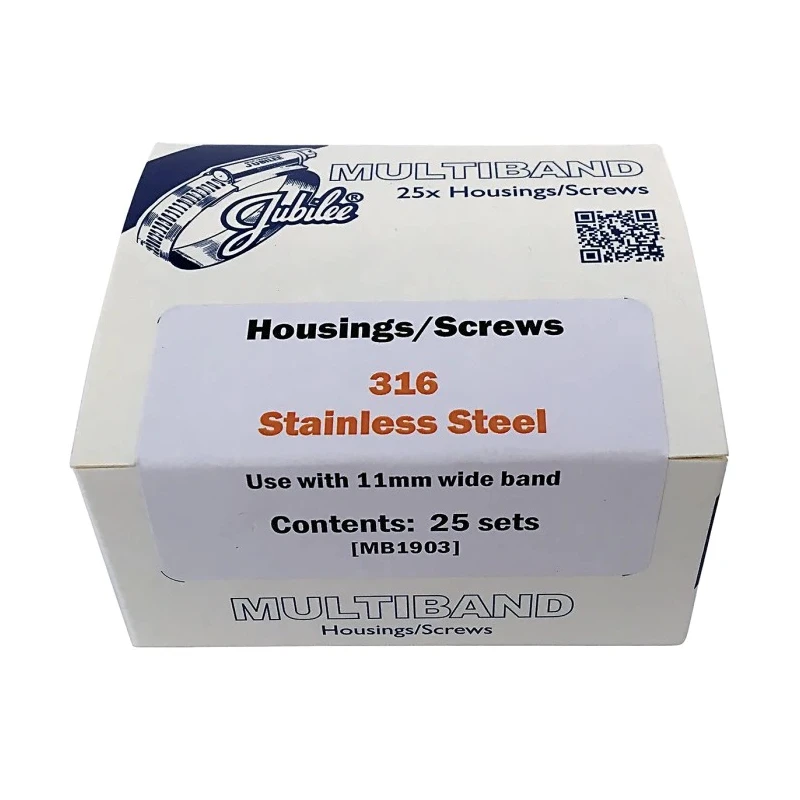 Jubilee 25 Piece Stainless Steel Hose Clip Screw Housing MB1903