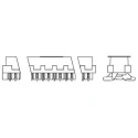 TE Connectivity Micro-MaTch Series Straight Surface PCB Socket, 10-Contact, 2 Row, 2.54 mm Pitch Solder 1-188275-0
