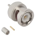Amphenol RF BNC Series Coaxial Connector Cable Male BNC, 50 Ω, Straight Body Crimp 112516