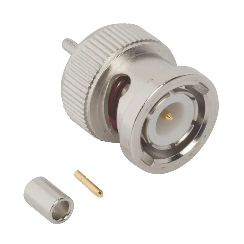 Amphenol RF BNC Series Coaxial Connector Cable Male BNC, 50 Ω, Straight Body Crimp 112516