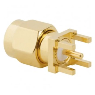 Amphenol RF SMA Series Coaxial Connector PCB Male SMA 50 Ω Straight Body Solder 901-9895-RFX