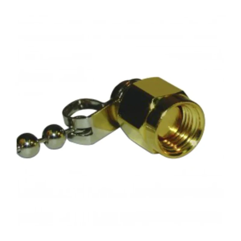 Amphenol RF RF Connector Dust Cap Female Brass Material Gold Finish with Cord Included 202112-10