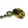 Amphenol RF RF Connector Dust Cap Female Brass Material Gold Finish with Cord Included 202112-10