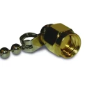 Amphenol RF RF Connector Dust Cap Female Brass Material Gold Finish with Cord Included 202112-10
