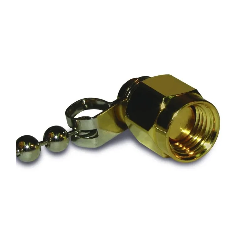 Amphenol RF RF Connector Dust Cap Female Brass Material Gold Finish with Cord Included 202112-10