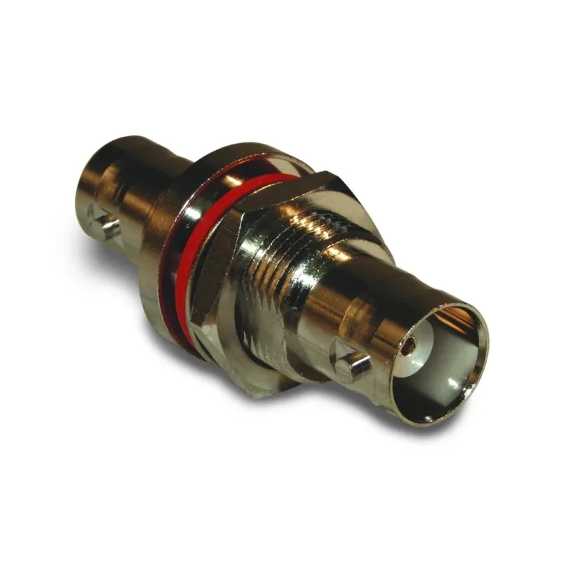 Amphenol RF BNC Series Coaxial Connector Bulkhead Mount Female BNC 50 Ω Straight Body Crimp 112433