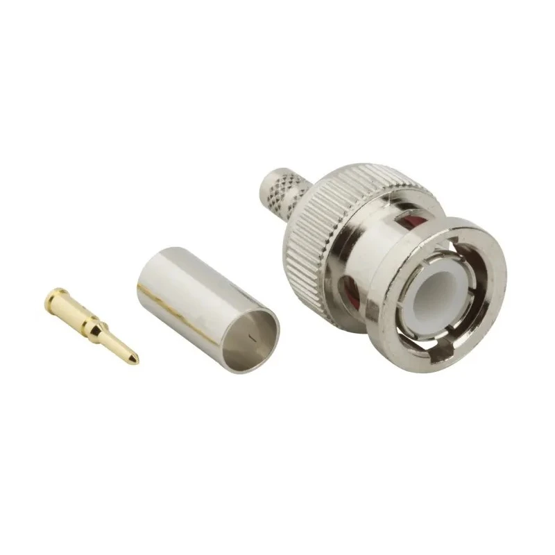 Amphenol RF BNC Series Coaxial Connector Cable Male BNC 50 Ω Straight Body Crimp 112514