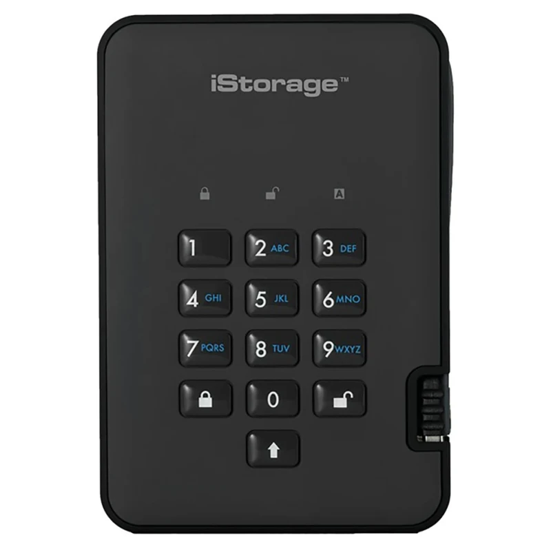 iStorage External Hard Drive HDD 2TB USB 3.1 AES-256 Hardware Encryption diskAshur2