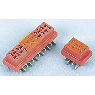 TE Connectivity Micro-MaTch Series Straight Surface PCB Socket 6-Contact 2 Row 2.54 mm Pitch Solder 7-338069-6