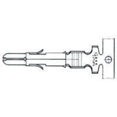 TE Connectivity Universal MATE-N-LOK Series Male Crimp Terminal, 16 AWG Min Crimp, 13 AWG Max, 19A, Tin Plated 926899-1