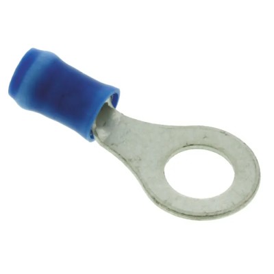 TE Connectivity PIDG Insulated Ring Terminal M6 Stud Size, 16 AWG to 14 AWG Wire Size, Polyvinyl Chloride Insulation 31906