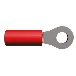 TE Connectivity PIDG Insulated Ring Terminal M3.5 Stud Size 22 AWG to 16 AWG Wire Size Red 36152