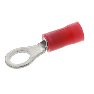 TE Connectivity PLASTI-GRIP Insulated Ring Terminal M5 Stud Size 22 AWG to 16 AWG Wire Size Red 130014