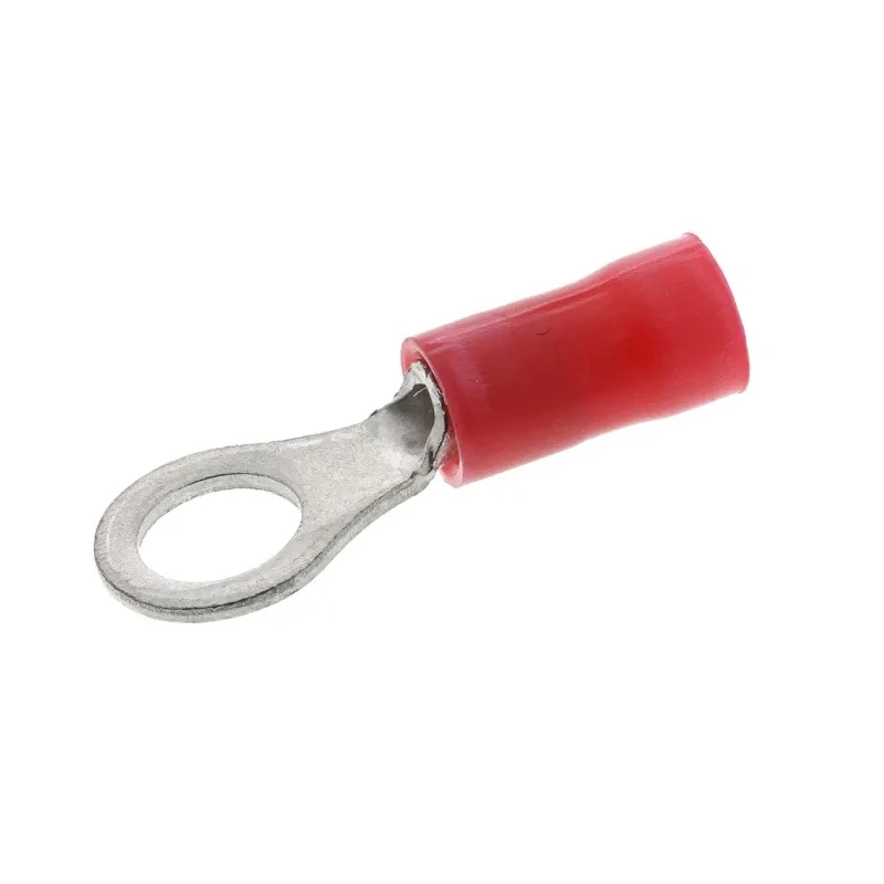 TE Connectivity PLASTI-GRIP Insulated Ring Terminal M5 Stud Size 22 AWG to 16 AWG Wire Size Red 130014