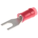 TE Connectivity PIDG Insulated Fork Terminal, 22 AWG to 16 AWG, M3.5 Stud Size Nylon Red 34541