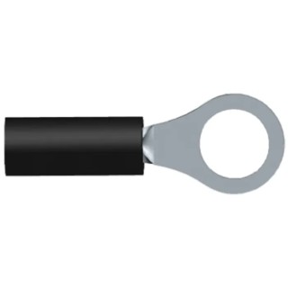 TE Connectivity PIDG Insulated Ring Terminal M4 Stud Size 24 AWG 22 AWG Wire Size Black 151440