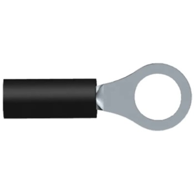 TE Connectivity PIDG Insulated Ring Terminal M4 Stud Size 24 AWG 22 AWG Wire Size Black 151440