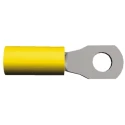 TE Connectivity PIDG Insulated Fork Terminal 12 AWG to 10 AWG M6 Stud Size Nylon Yellow 130491