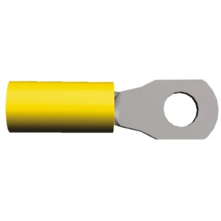 TE Connectivity PIDG Insulated Fork Terminal 12 AWG to 10 AWG M6 Stud Size Nylon Yellow 130491