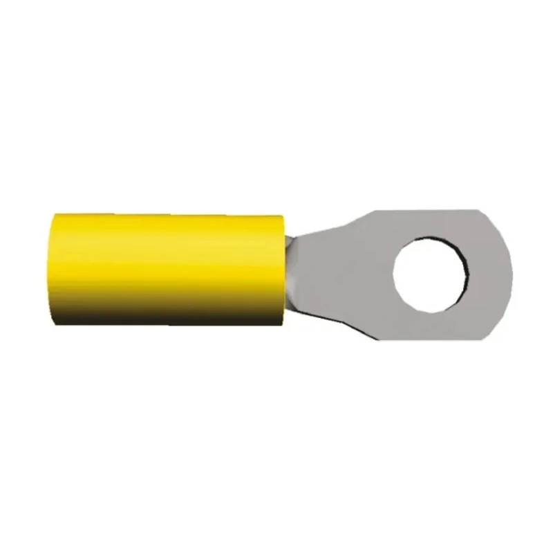 TE Connectivity PIDG Insulated Fork Terminal 12 AWG to 10 AWG M6 Stud Size Nylon Yellow 130491