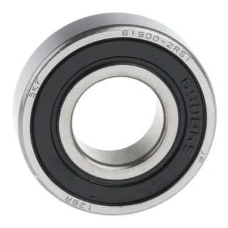SKF Single Row Deep Groove Ball Bearing 10 mm ID, 22 mm OD, 6 mm Width, Sealed Sheet Metal Cage 61900-2RS1