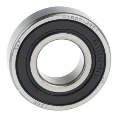 SKF Single Row Deep Groove Ball Bearing 10 mm ID, 22 mm OD, 6 mm Width, Sealed Sheet Metal Cage 61900-2RS1