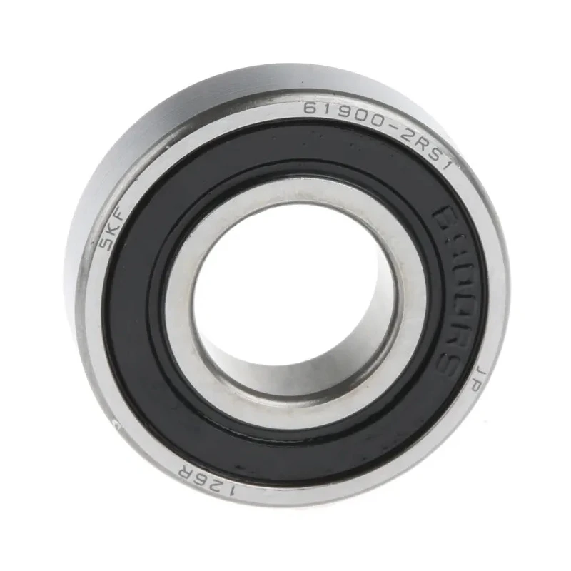 SKF Single Row Deep Groove Ball Bearing 10 mm ID, 22 mm OD, 6 mm Width, Sealed Sheet Metal Cage 61900-2RS1