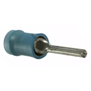 TE Connectivity PIDG Tin Crimp Pin Connector 16 AWG to 14 AWG 1.8 mm Pin Diameter Blue 165172