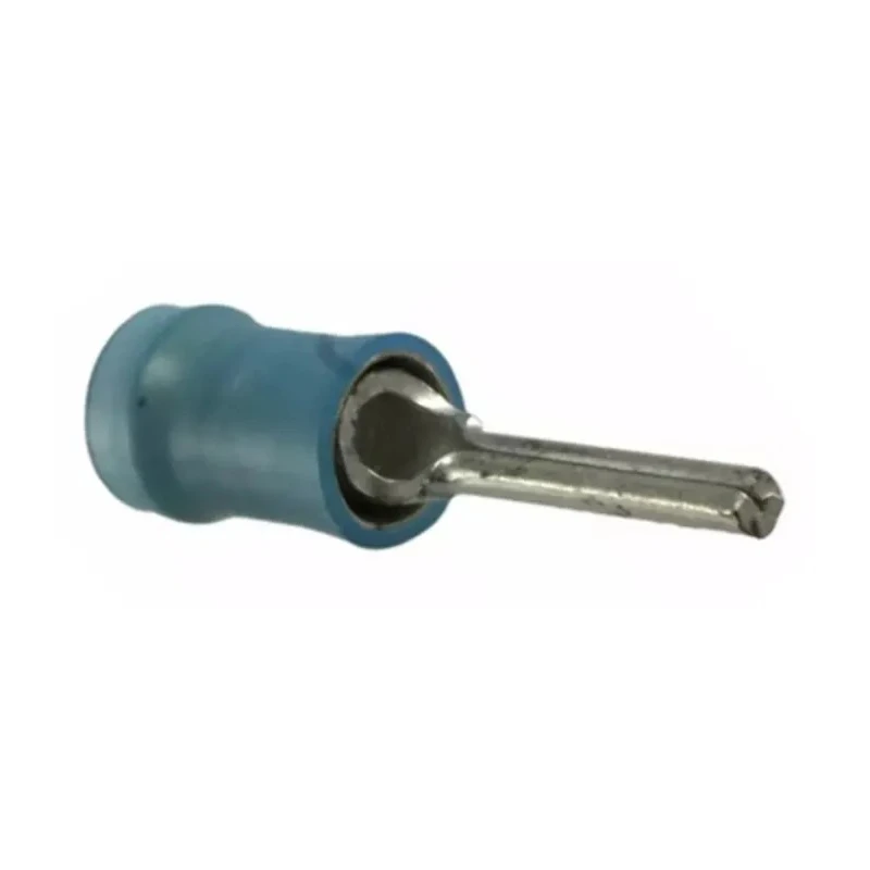 TE Connectivity PIDG Tin Crimp Pin Connector 16 AWG to 14 AWG 1.8 mm Pin Diameter Blue 165172