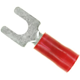 TE Connectivity PLASTI-GRIP Insulated Fork Terminal 22 AWG to 16 AWG M3.5 Stud Vinyl Red 320665