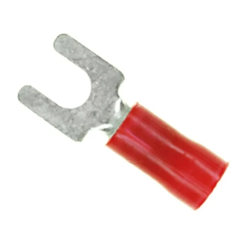 TE Connectivity PLASTI-GRIP Insulated Fork Terminal 22 AWG to 16 AWG M3.5 Stud Vinyl Red 320665
