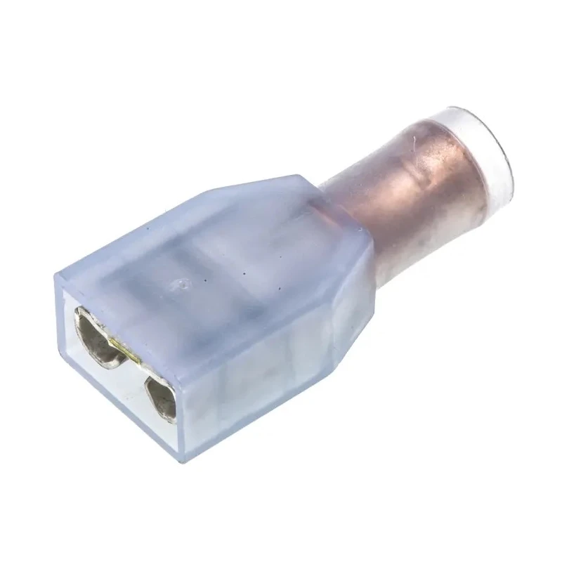 TE Connectivity PIDG FASTON .250 Blue Insulated Female Spade Connector Crimp 6.35 x 0.81 mm Tab Size 735159