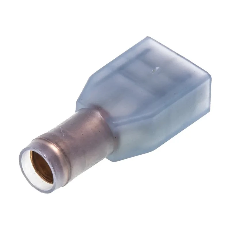 TE Connectivity PIDG FASTON .250 Blue Insulated Female Spade Connector Crimp 6.35 x 0.81 mm Tab Size 735159