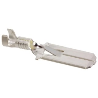 TE Connectivity Silver Uninsulated Male Spade Connector Crimp 6.35 x 0.81 mm Tab Size 18 AWG to 14 160451-3