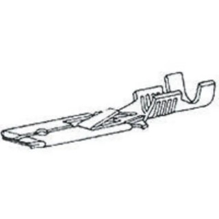 TE Connectivity FASTIN-FASTON 250 Series Uninsulated Black Male Spade Connector Crimp Terminal 6.35 x 0.81 mm Tab 160458-2